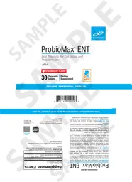 Label for ProbioMax ENT Strawberry Flavor