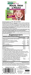 Label for Hair, Skin & Nails