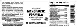 Label for Menopause Formula