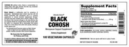 Label for Black Cohosh