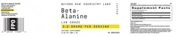 Label for Beta-Alanine 3.2 grams