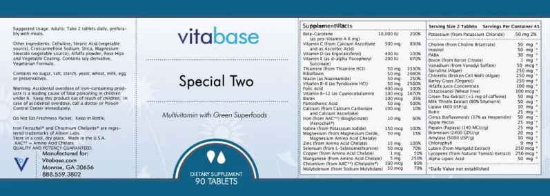 Label for Special Two