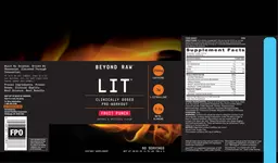 Label for LIT Fruit Punch