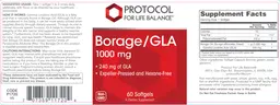 Label for Borage/GLA 1000 mg