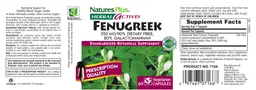 Label for Fenugreek 350 mg