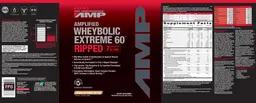 Label for Amplified Wheybolic Extreme 60 Ripped Chocolate Peanut Butter