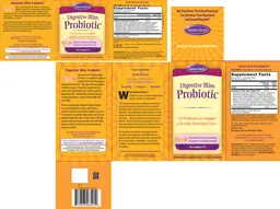 Label for Digestive Bliss Probiotic
