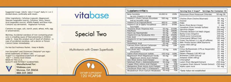 Label for Special Two