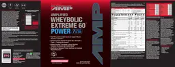Label for Amplified Wheybolic Extreme 60 Power Strawberries & Cream