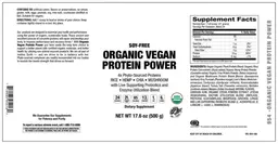 Label for Organic Vegan Protein Power