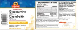 Label for Double Strength Glucosamine 500 mg Chondroitin 400 mg