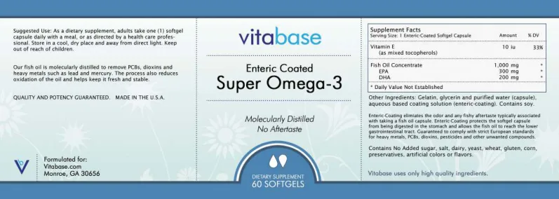 Label for Super Omega-3