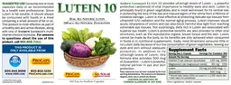 Label for Lutein 10