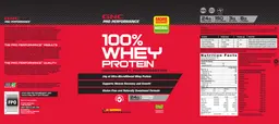 Label for 100% Whey Protein Natural Vanilla