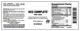 Label for OCU Complete With Lutein