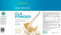 Label for CLA Powder Vanilla Waffer