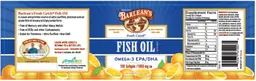 Label for Fresh Catch Fish Oil Orange Flavor
