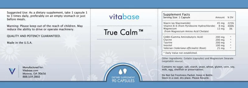 Label for True Calm