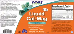 Label for Liquid Cal-Mag Blueberry Flavor