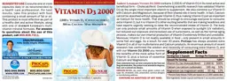 Label for Vitamin D3-2000