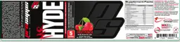 Label for Mr Hyde Intense Energy Pre Workout Fruit Punch