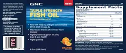 Label for Fish Oil Orange Natural Flavor