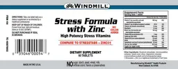 Label for Stress Formula With Zinc