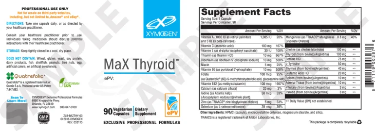 Label for MaX Thyroid