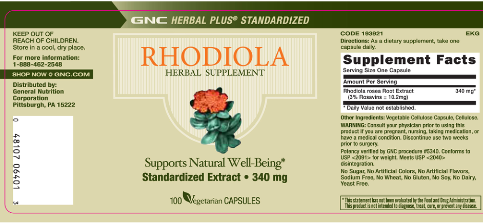 Label for Rhodiola