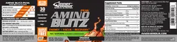 Label for Peak Amino Blitz Orange Naturally Flavored