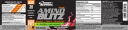 Label for Peak Amino Blitz Red Raspberry