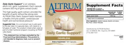 Label for Daily Garlic Support