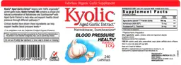 Label for Kyolic Blood Pressure Health Formula 109