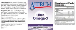 Label for Ultra Omega-3