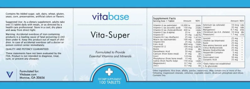 Label for Vita-Super