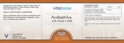Acidophilus With Goat's Milk