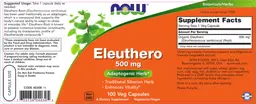 Label for Eleuthero 500 mg