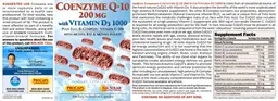 Label for Coenzyme Q-10 200 mg With Vitamin D3 1000