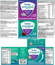 Label for Multivitamin and Mineral Tablet
