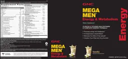 Label for Energy & Metabolism Vanilla