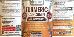 Label for Turmeric Curcumin With BioPerine 1000 mg
