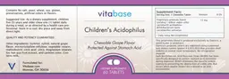 Label for Children's Acidophilus