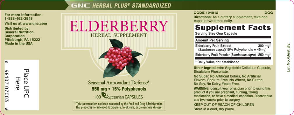 Label for Elderberry