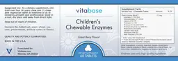 Label for Children's Chewable Enzymes
