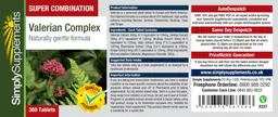 Label for Valerian Complex