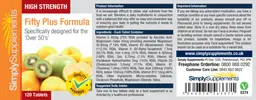 Label for Fifty Plus Formula