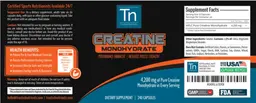 Label for Creatine Monohydrate