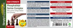 Label for High Strength Phosphatidyl Serine Complex