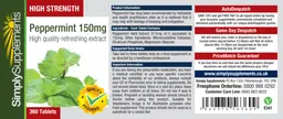 Label for High Strength Peppermint 150 mg