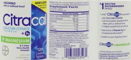 Label for Citracal + Magnesium